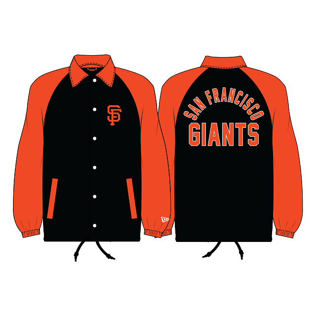New Era Men San Francisco Giants Coach Jacket product image 3, provided for visual reference and product detail review