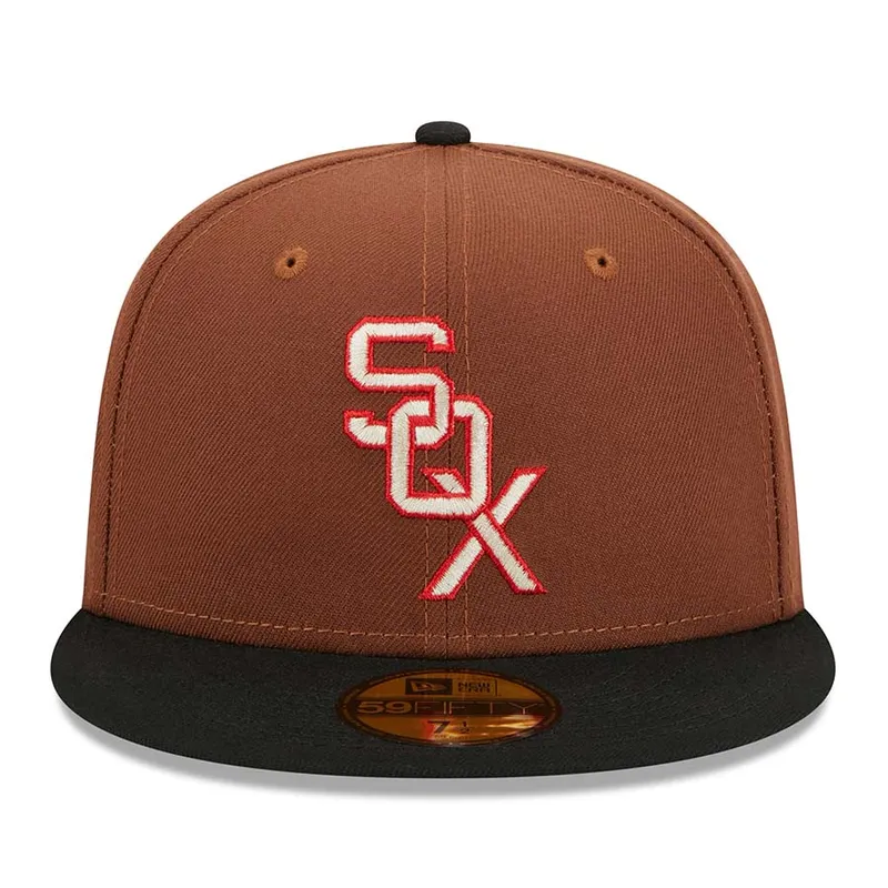 New Era Chicago White Sox Harvest 1950 Side Patch 59fifty Fitted Hat-Brown product image 2, provided for visual reference