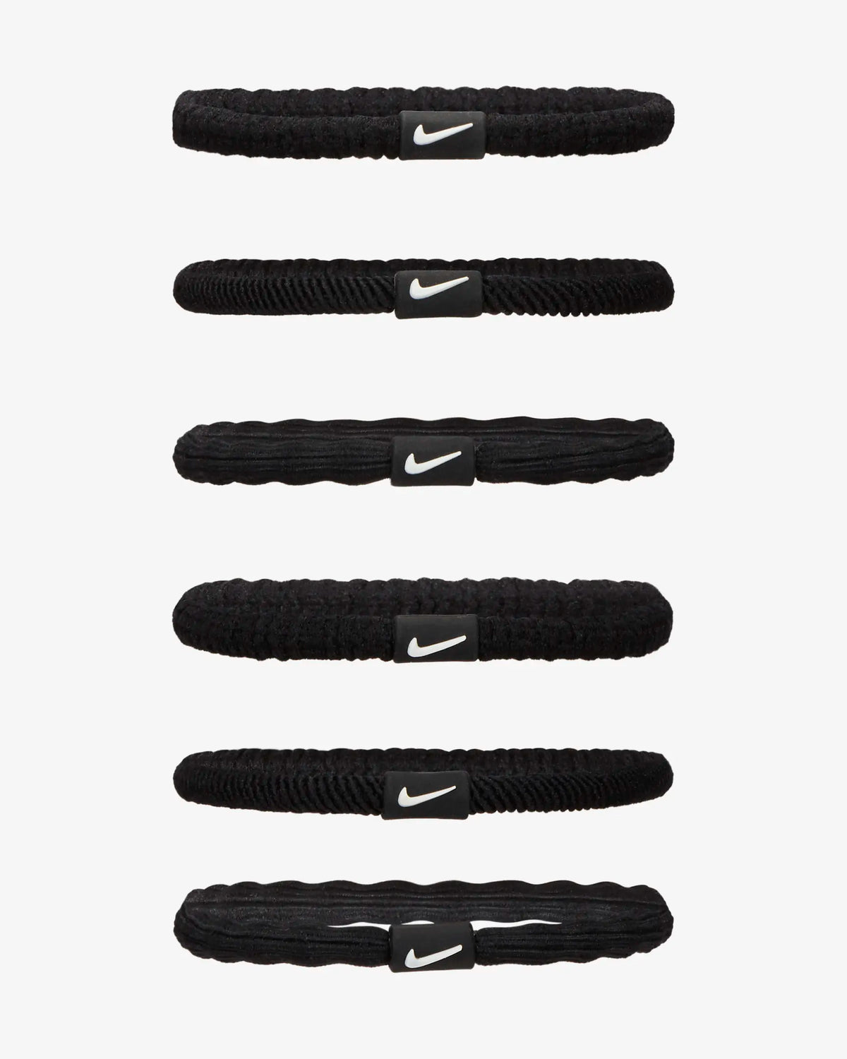 Nike Flex Hair Ties 6 Pack-Black product image 1, provided for visual reference and product detail review
