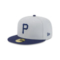 New Era Pittsburgh Pirates 2-Tone Color Pack 59FIFTY Fitted Hat-Gray/Navy product image 1, provided for visual reference and
