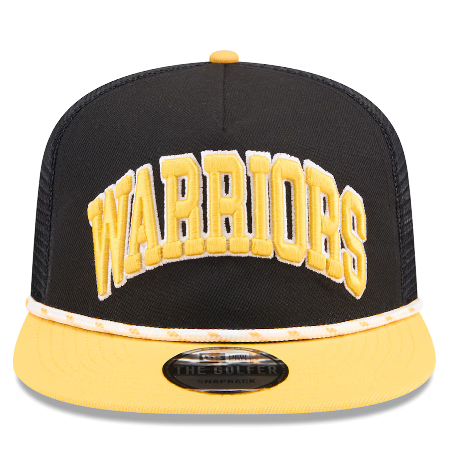 New Era Golden State Warriors Throwback The Golfer Snapback Hat product image 3, provided for visual reference and product
