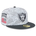 New Era Las Vegas Raiders Salute To Service 59FIFTY Fitted Hat 2024 product image 1, provided for visual reference and