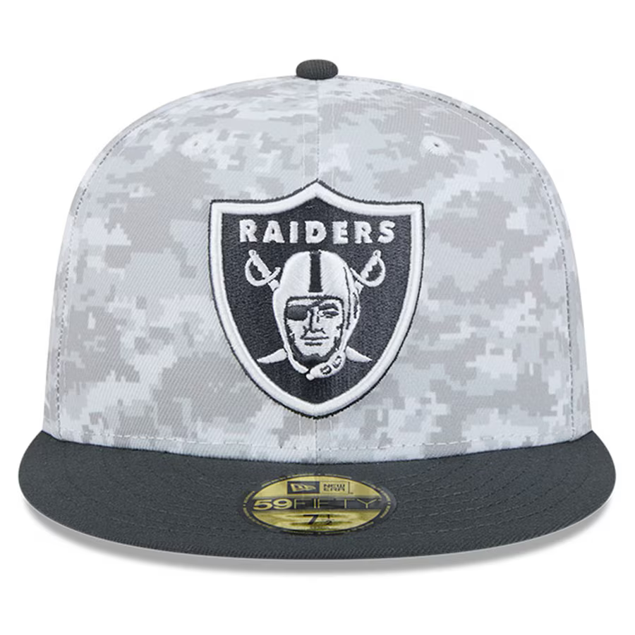 New Era Las Vegas Raiders Salute To Service 59FIFTY Fitted Hat 2024 product image 2, provided for visual reference and