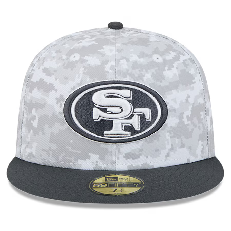 New Era San Francisco 49ers Salute To Service 59FIFTY Fitted Hat 2024 product image 3, provided for visual reference and