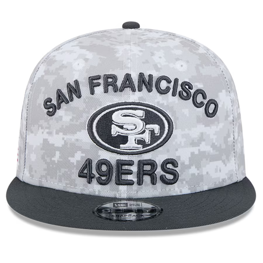 New Era San Francisco 49ers Salute to Service 9FIFTY Snapback Hat 2024 product image 2, provided for visual reference and