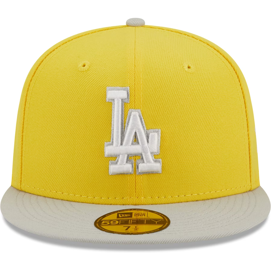 New Era Los Angeles Dodgers 2-Tone Color Pack 9FIFTY Snapback Hat- Yellow/Grey product image 2, provided for visual