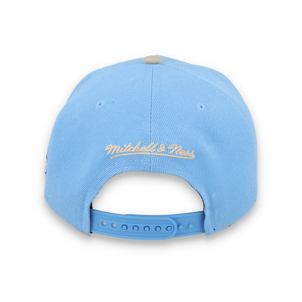 Mitchell & Ness Houston Astros 2005 World Series Side Patch Pro Pitch Snapback Hat-Light Blue/Beige product image 6,