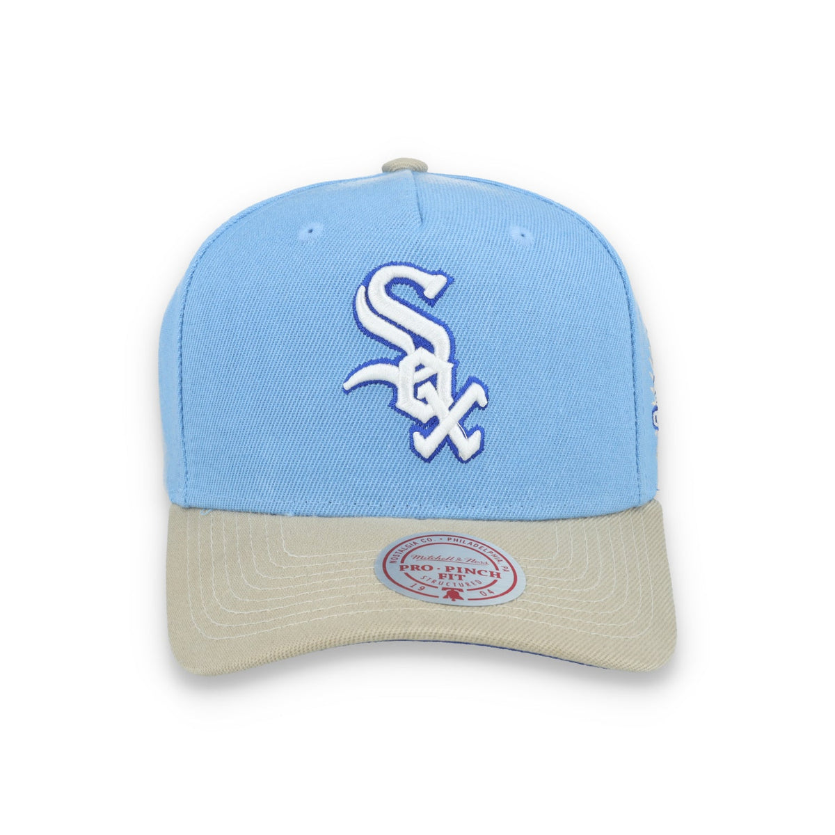 Mitchell & Ness Chicago White Sox 2005 Pro Pitch Snapback Hat-Light Blue/Beige product image 3, provided for visual