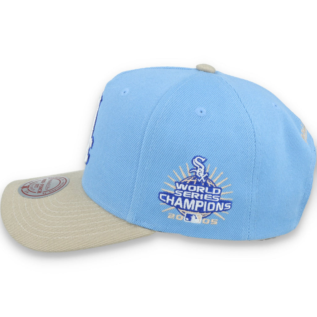 Mitchell & Ness Chicago White Sox 2005 Pro Pitch Snapback Hat-Light Blue/Beige product image 4, provided for visual
