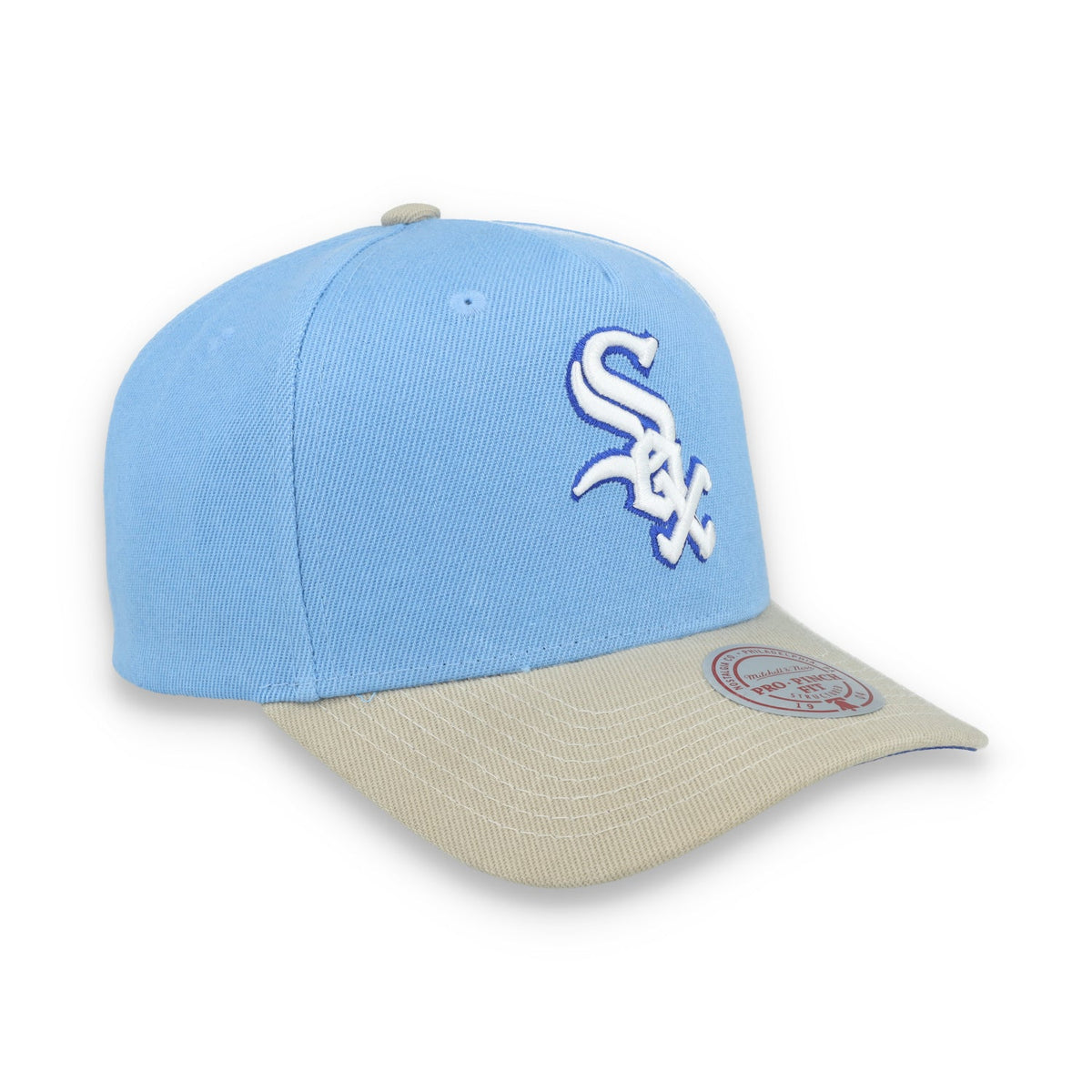 Mitchell & Ness Chicago White Sox 2005 Pro Pitch Snapback Hat-Light Blue/Beige product image 2, provided for visual
