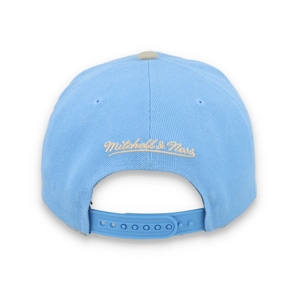 Mitchell & Ness Oakland Athletics 40TH Anniversary Side Patch Pro Pitch Snapback Hat-Light Blue/Beige product image 6,