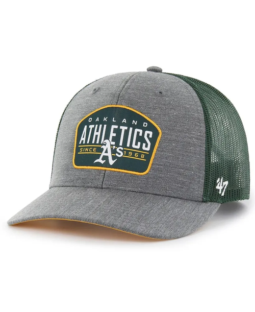 '47 Brand Oakland Athletics Slate Trucker Adjustable Hat product image 1, provided for visual reference and product detail