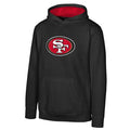Youth San Francisco 49ers Prime Fleece Hoodie- Black product image 1, provided for visual reference and product detail review
