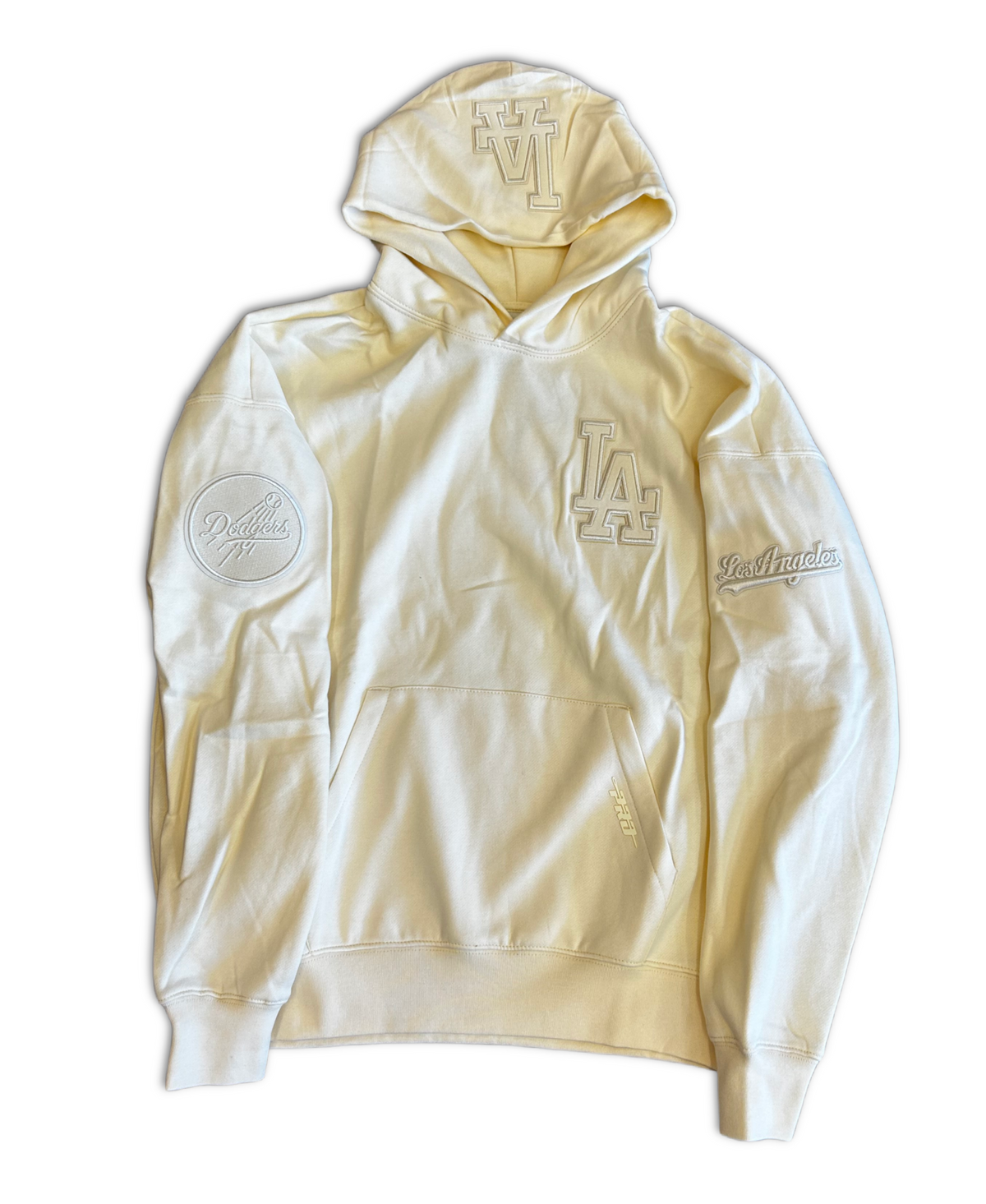 Pro Standard Los Angeles Dodgers Neutral Drop Hoodie-Egg product image 1, provided for visual reference and product detail