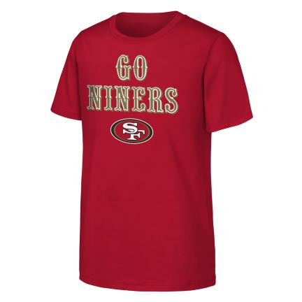 Youth San Francisco 49ers Spirit T-Shirt product image 1, provided for visual reference and product detail review