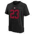 Nike Youth Christian McCaffrey San Francisco 49ers Name and Number T-shirt product image 1, provided for visual reference