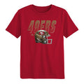 San Francisco 49ers Toddlers Head First Helmet T-Shirt product image 1, provided for visual reference and product detail