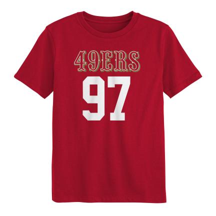 Nike San Francisco 49ers Toddler #97 Nick Bosa T-Shirt product image 1, provided for visual reference and product detail