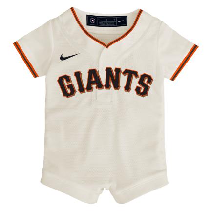 Nike Infants San Francisco Giants Home Romper Cream product image 1, provided for visual reference and product detail review