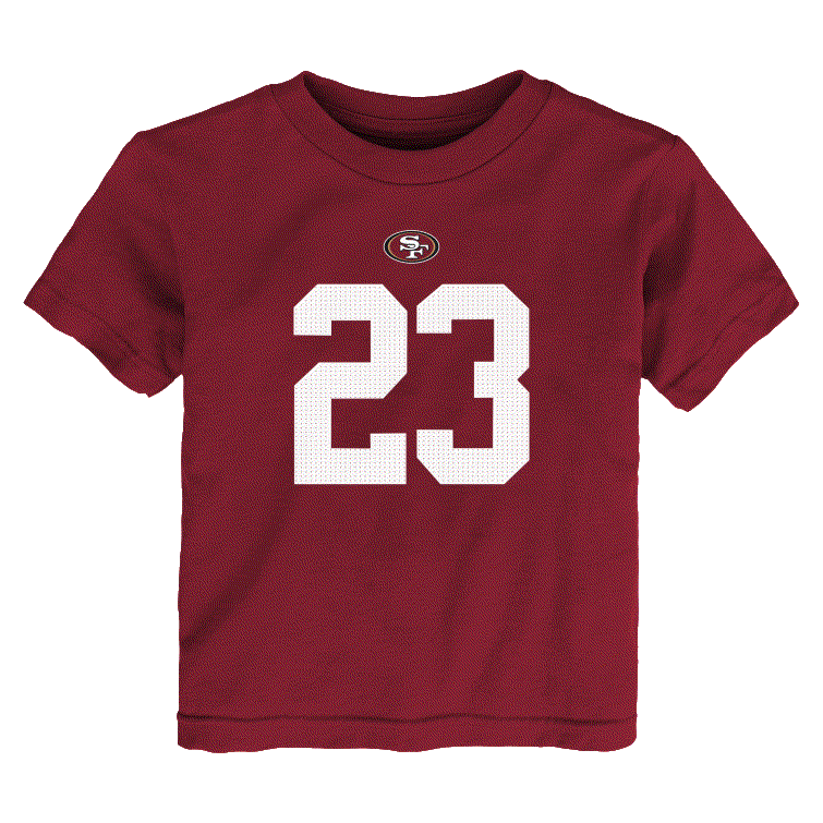 Nike San Francisco 49ers Toddler #23 Christian Mccaffrey T-Shirt product image 1, provided for visual reference and product