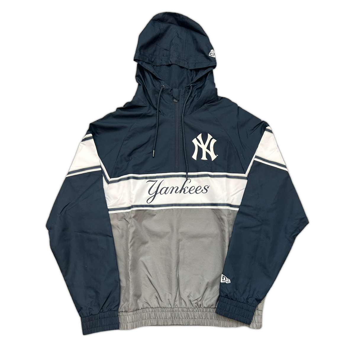 New Era New York Yankees Throwback Pullover Jacket product image 1, provided for visual reference and product detail review