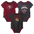 San Francisco 49ERS Team 3PCS Creeper Set product image 1, provided for visual reference and product detail review