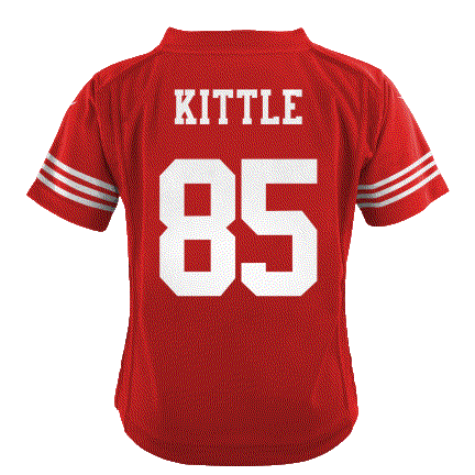 Infant Nike George Kittle Scarlet San Francisco 49ers Game Jersey product image 2, provided for visual reference and product