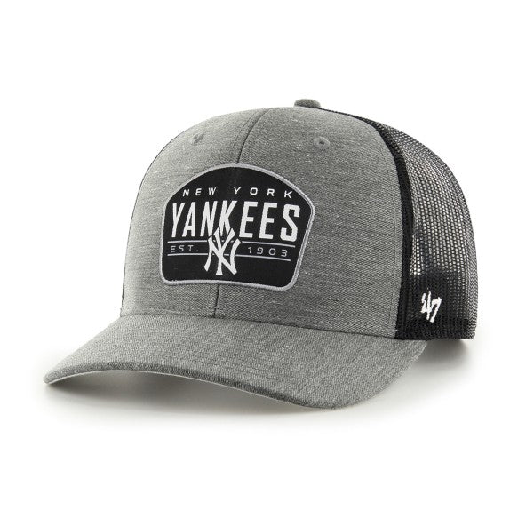 '47 Brand New York Yankees Slate Trucker Adjustable Snapback product image 1, provided for visual reference and product