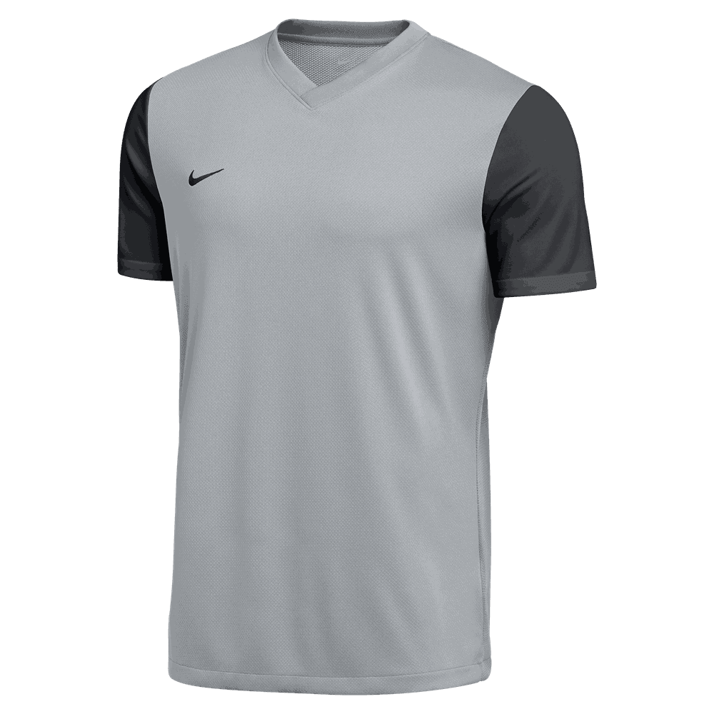 Nike Men Dri-Fit Short Sleeve Tiempo Premier II Jersey - Wolf Grey/Black product image 1, provided for visual reference and