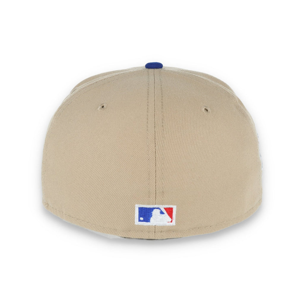 New Era Los Angeles Dodgers 100th Anniversary Side Patch 59FIFTY Fitted Khaki Hat product image 5, provided for visual