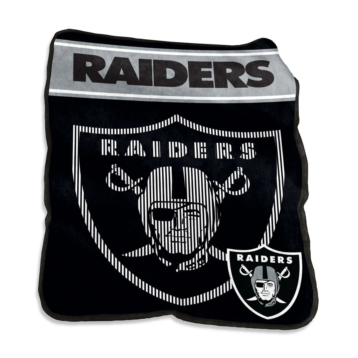 Logo Brands Las Vegas Raiders Raschel Throw 60x80 product image 1, provided for visual reference and product detail review