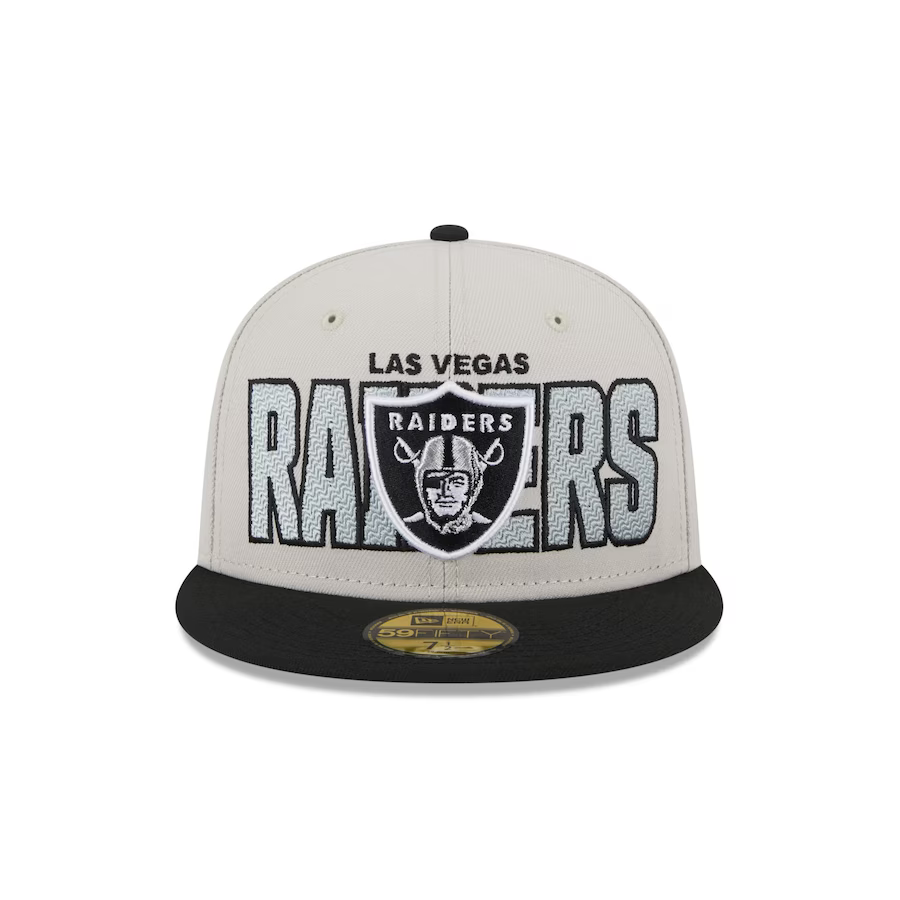 New Era Las Vegas Raiders 2023 NFL Draft On Stage 59FIFTY Fitted Hat-Stone Black product image 3, provided for visual