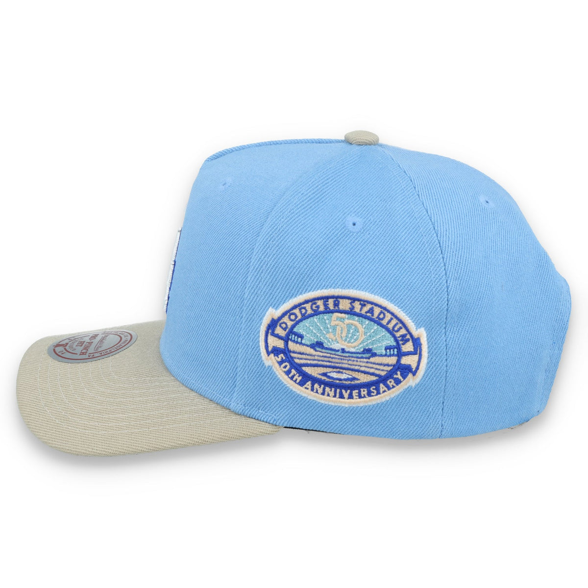 Mitchell & Ness Houston Astros 2005 World Series Side Patch Pro Pitch Snapback Hat-Light Blue/Beige product image 10,
