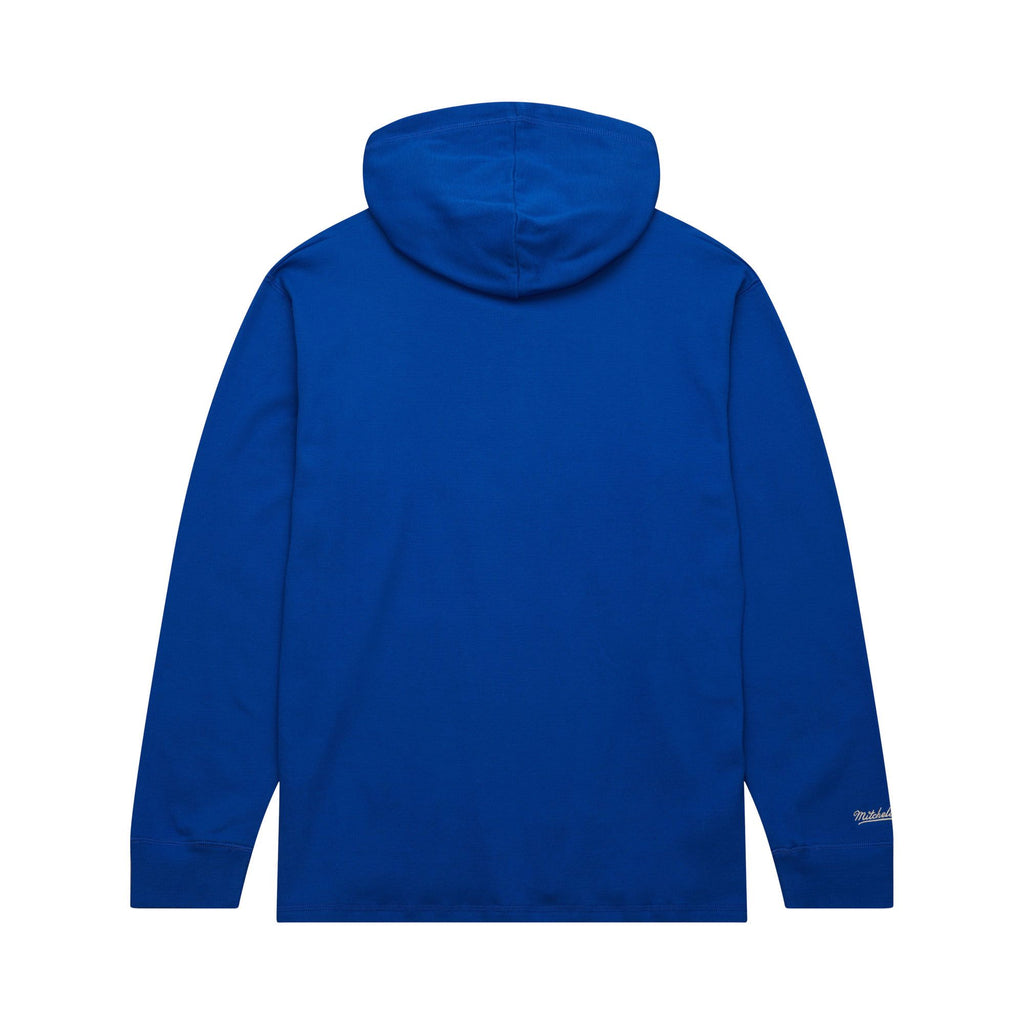 Mitchell & Ness Golden State Warriors Thermal Lightweight Hoodie Vintage Logo - Blue product image 2, provided for visual