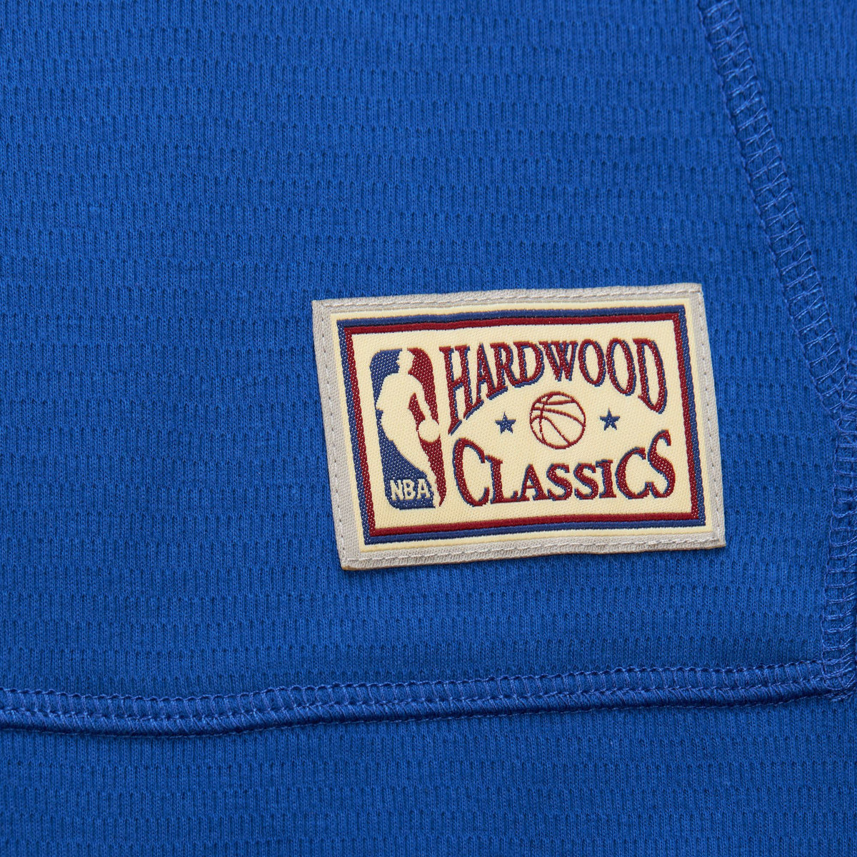Mitchell & Ness Golden State Warriors Thermal Lightweight Hoodie Vintage Logo - Blue product image 4, provided for visual