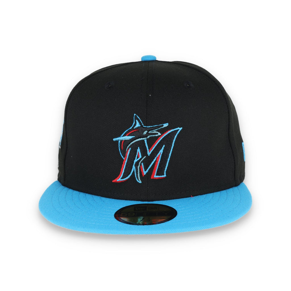 New Era Miami Marlins NL East S 59FIFTY Fitted - Black/Blue product image 2, provided for visual reference and product