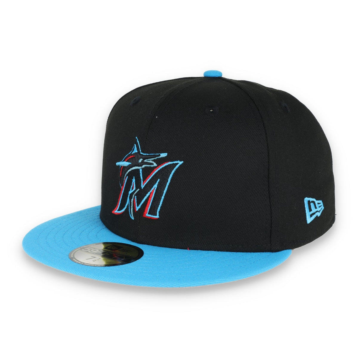 New Era Miami Marlins NL East S 59FIFTY Fitted - Black/Blue product image 3, provided for visual reference and product