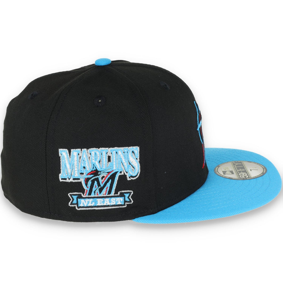 New Era Miami Marlins NL East S 59FIFTY Fitted - Black/Blue product image 6, provided for visual reference and product