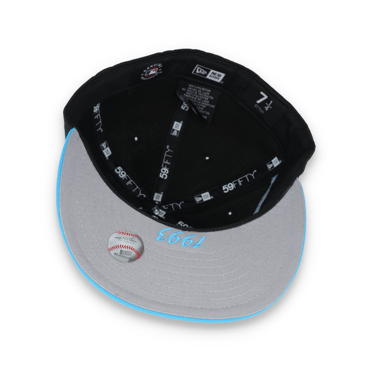 New Era Miami Marlins NL East S 59FIFTY Fitted - Black/Blue product image 7, provided for visual reference and product