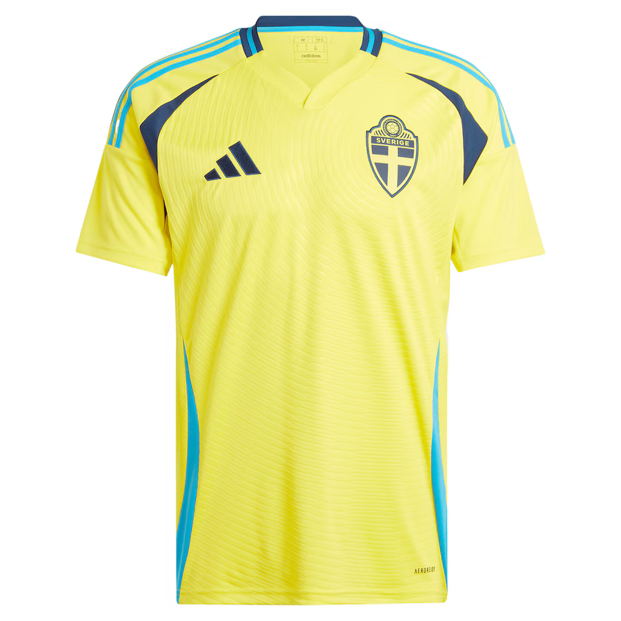 Adidas Sweden Home Stadium Jersey 2024 product image 1, provided for visual reference and product detail review