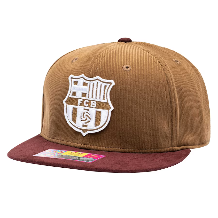 Barcelona Cognac Snapback Hat - Brown product image 2, provided for visual reference and product detail review