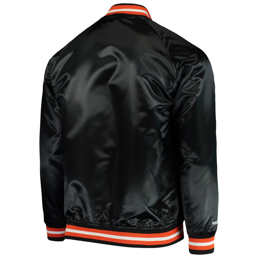 Mitchell and Ness San Francisco Giants Lightweight Satin Vintage Logo Jacket product image 2, provided for visual reference