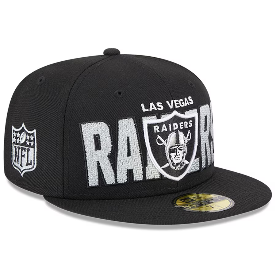 New Era Las Vegas Raiders 2023 NFL Draft 59FIFTY Fitted Hat product image 1, provided for visual reference and product