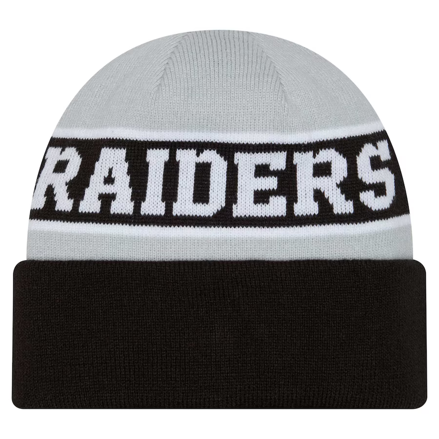 New Era Las Vegas Raiders Reverse Cuffed Knit product image 1, provided for visual reference and product detail review