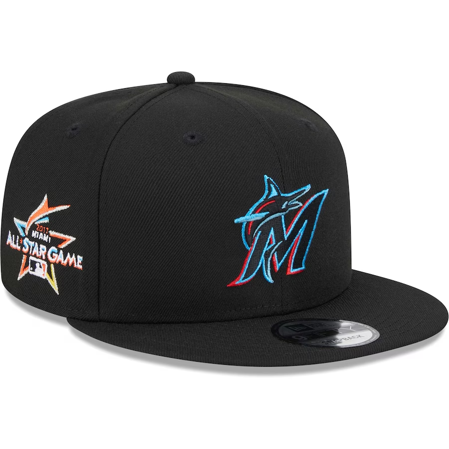 New Era Miami Marlins 2017 MLB All-Star Game Side Patch 9FIFTY Snapback Hat-Black product image 1, provided for visual