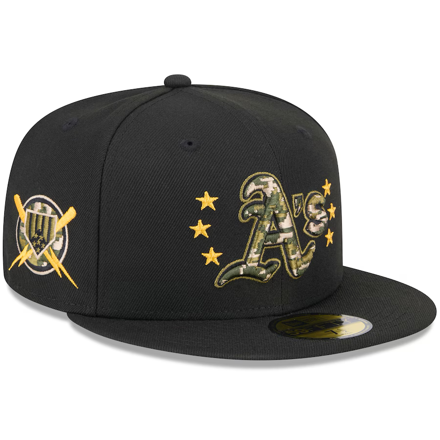 New Era Oakland Athletics Armed Forces Day On-Field 59FIFTY Fitted Hat 2024 product image 1, provided for visual reference