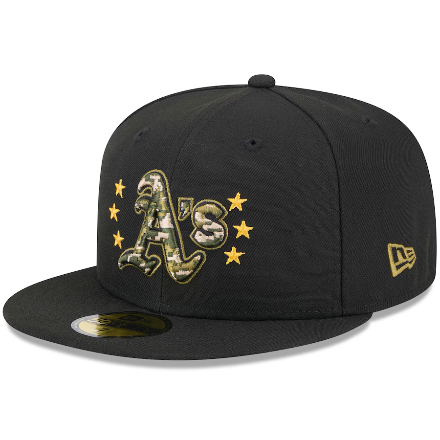 New Era Oakland Athletics Armed Forces Day On-Field 59FIFTY Fitted Hat 2024 product image 2, provided for visual reference