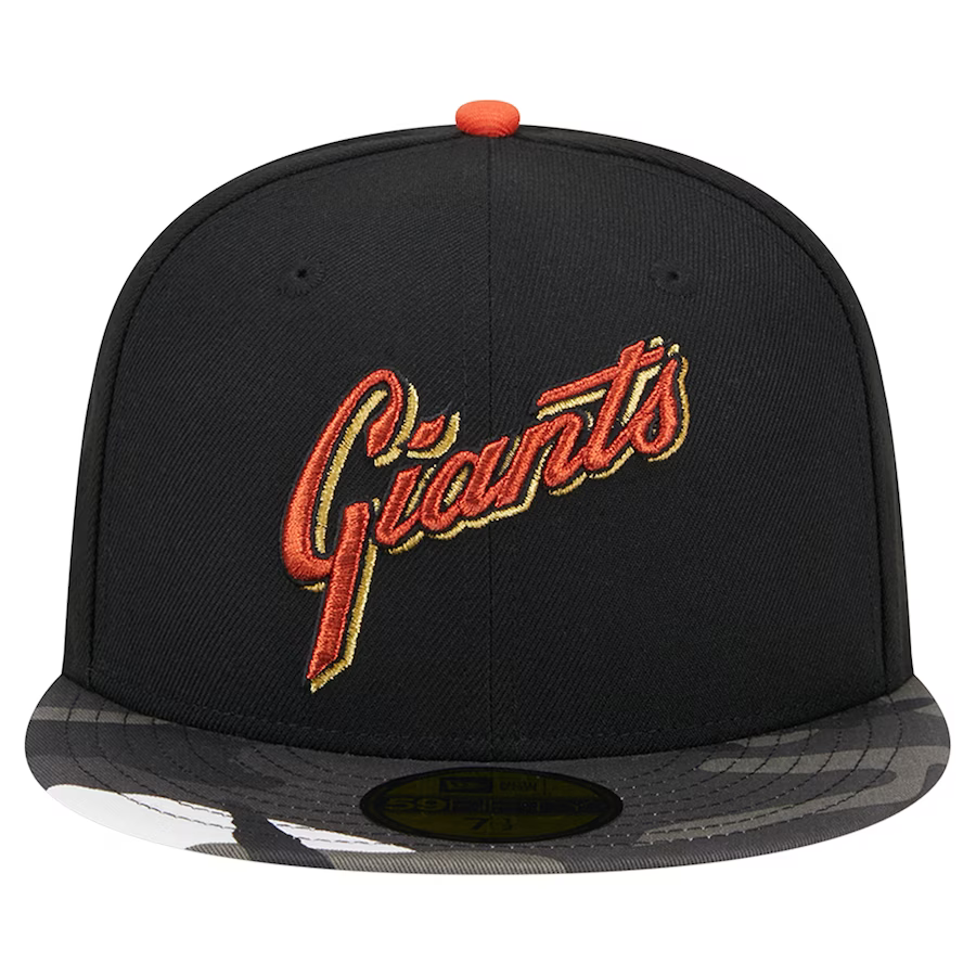 New Era San Francisco Giants 60th Anniversary Side Patch Metallic Camo 59FIFTY Fitted Hat product image 2, provided for