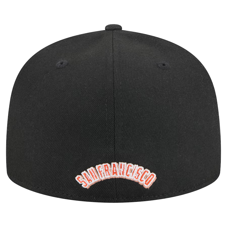 New Era San Francisco Giants Overlap 59FIFTY Fitted Hat-Black product image 4, provided for visual reference and product