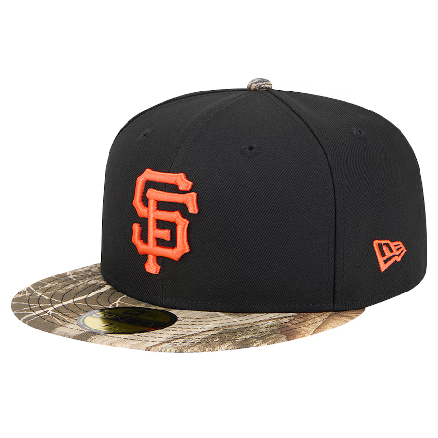 New Era San Francisco Giants Black Realtree Camo 59FIFTY Fitted Hat product image 2, provided for visual reference and